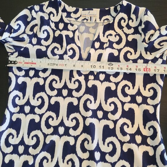 Jude Connally Geometric Shift Mini Dress Retro Resort Wear Beach Made in USA Sm - Picture 4 of 7